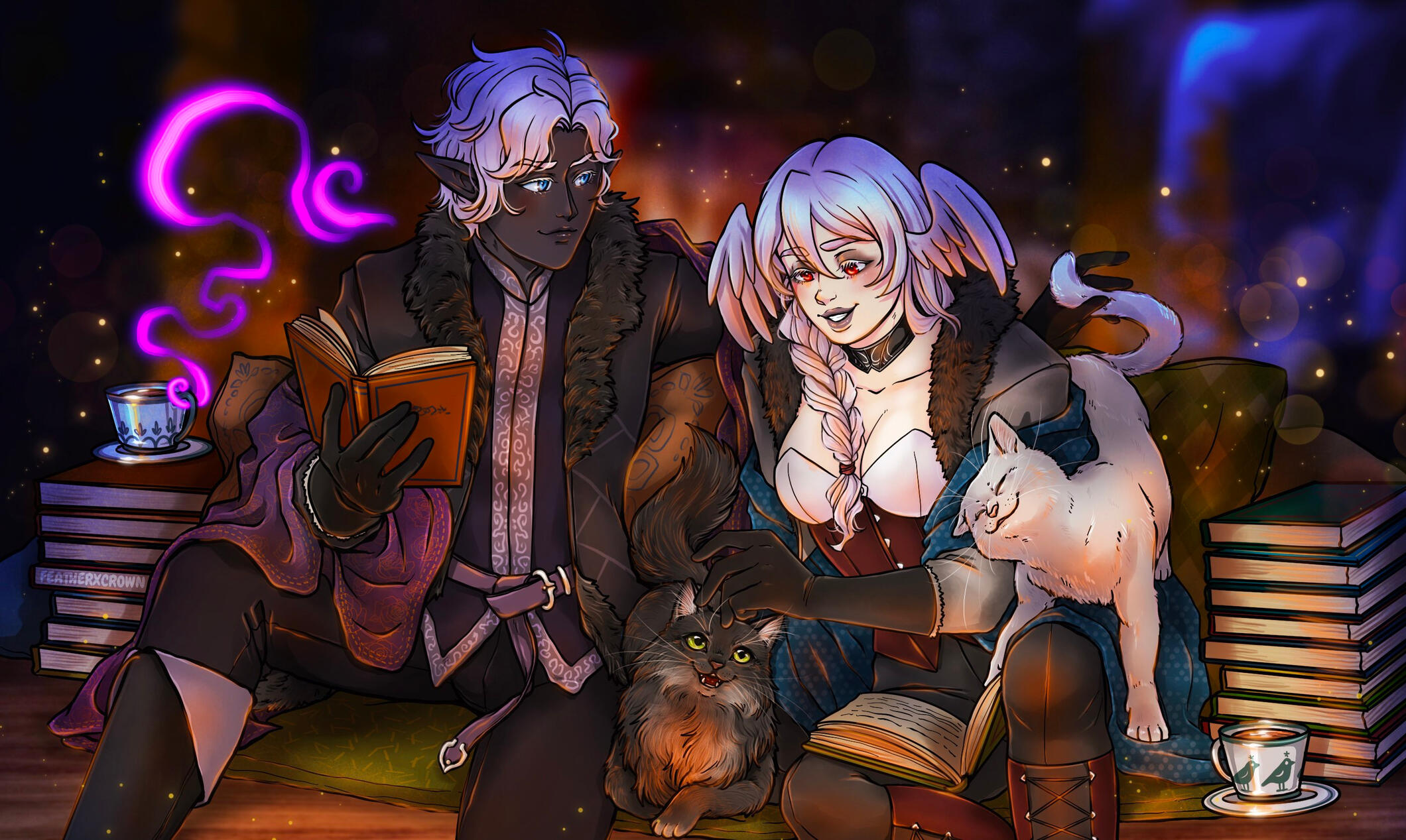 A cozy moment Art by FeatherxCrown