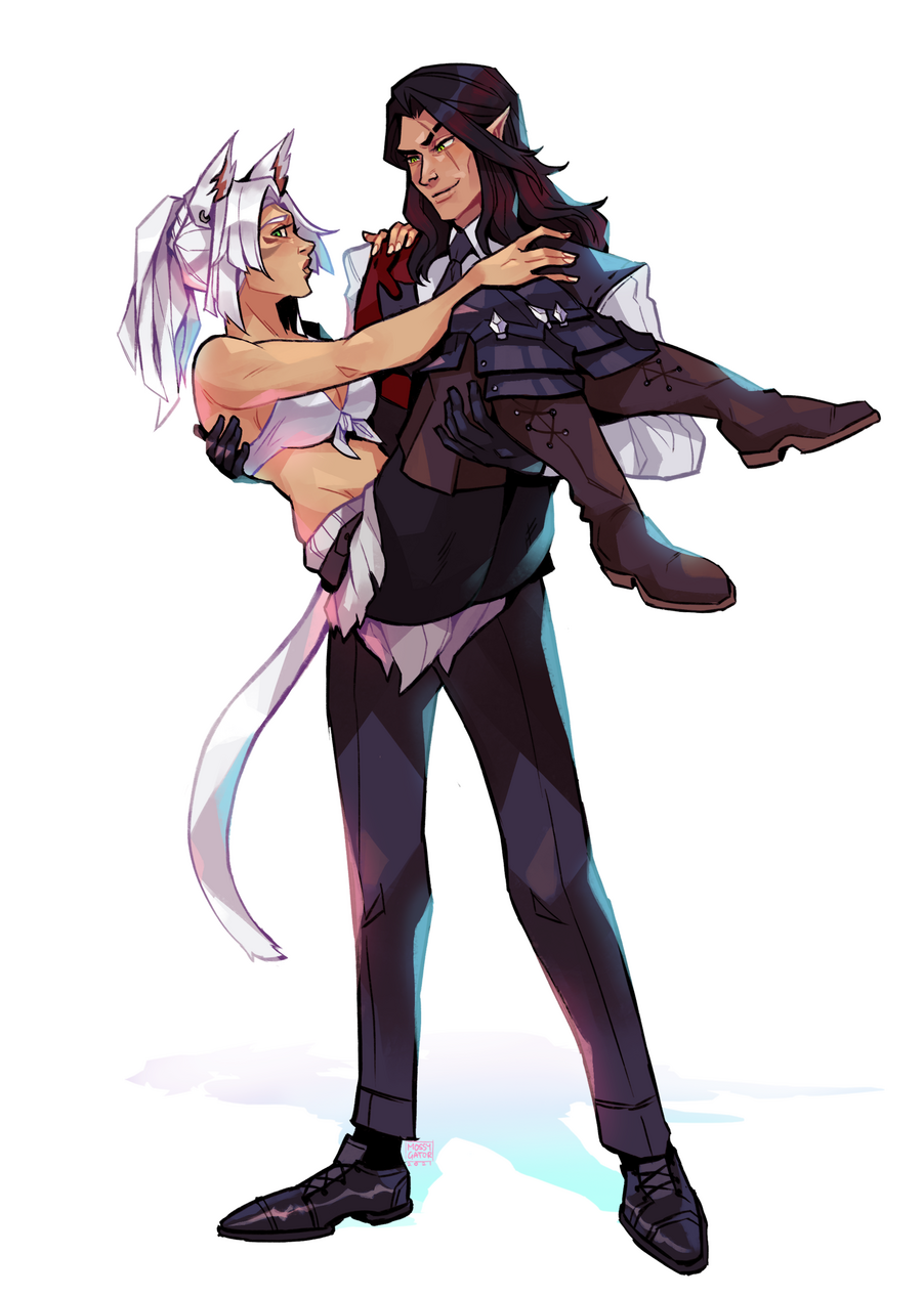 Swept off her feet Art by Necromoss